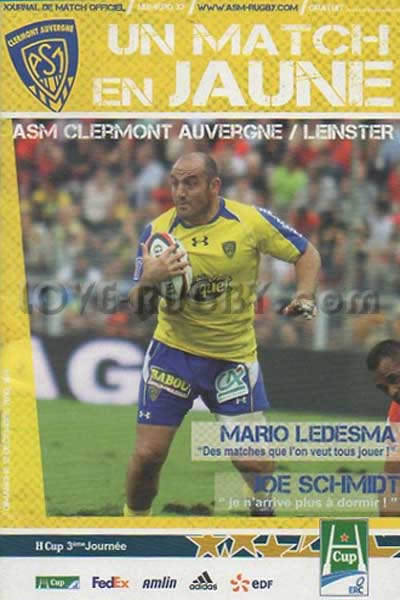 2010 Clermont Auvergne v Leinster  Rugby Programme